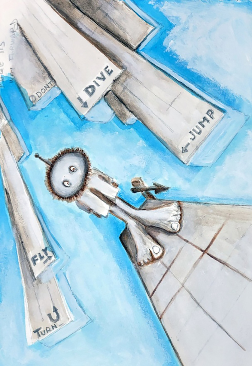 Artwork from SourDog_Jumping the Diveboards