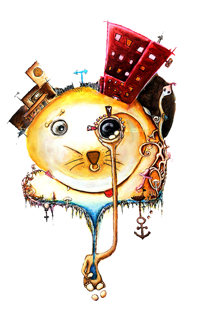 Leo_The main Image in the book. Cat watches it all
