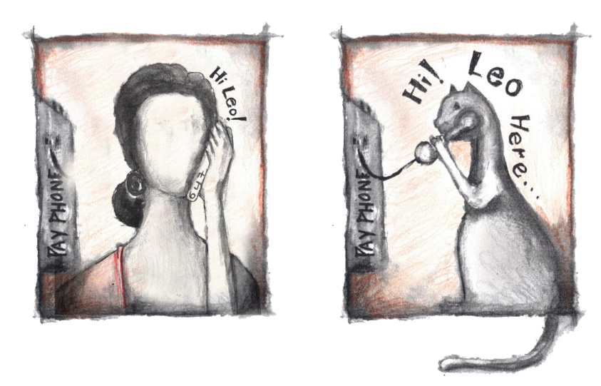 Artwork: Cat calling Leanne